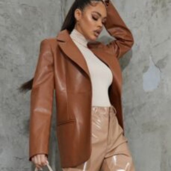 Rebecca Minkoff Faux Lambskin Blazer - Picture 3 of 7